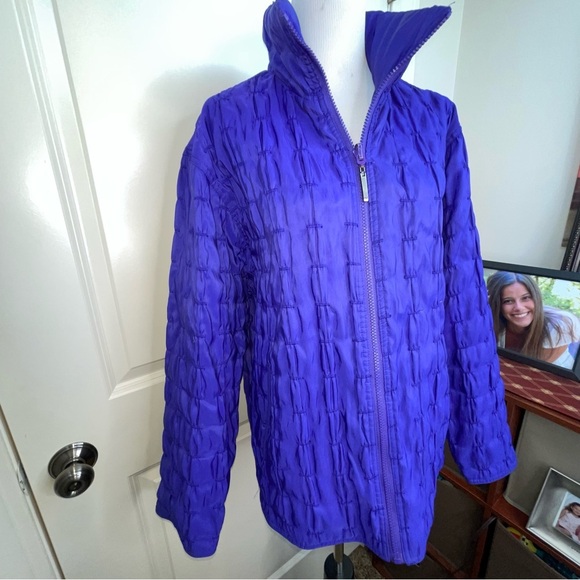 Mycra Pac Donatella Fashion Travel Reversible Rain Coat Purple Small - Picture 6 of 17